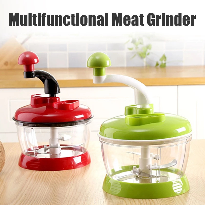 WONDERFUL Multifunction Hand Shaking Type Drum Grater Food Processor Vegetable Cutter Meat Chopper Manual Mincer