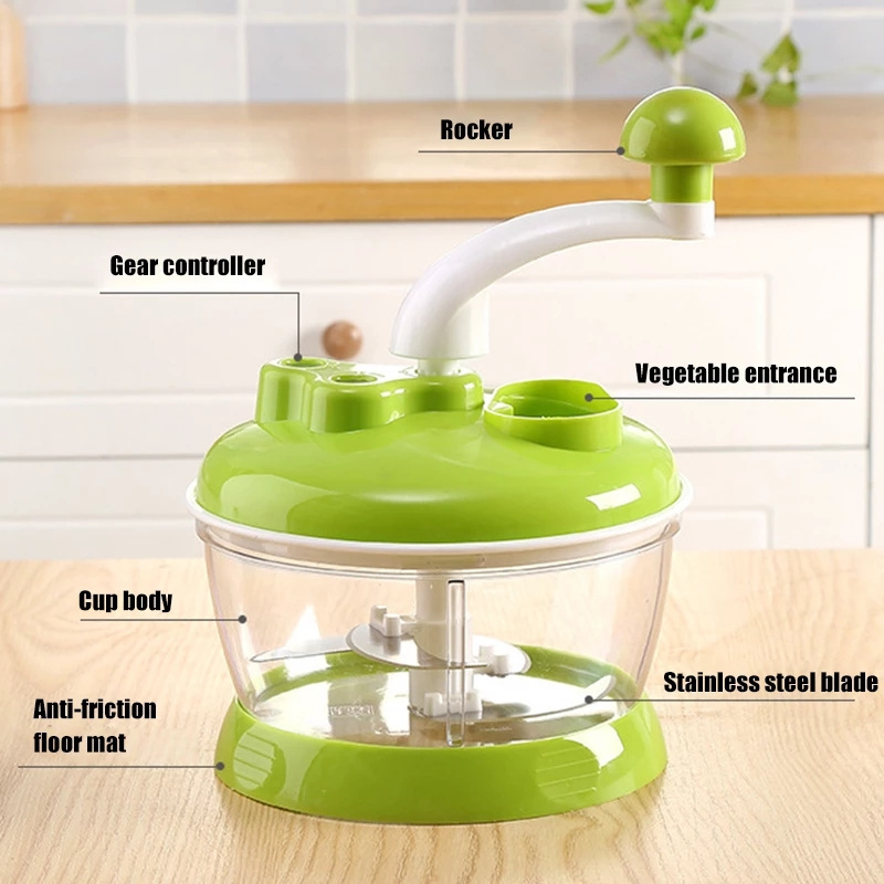 WONDERFUL Multifunction Hand Shaking Type Drum Grater Food Processor Vegetable Cutter Meat Chopper Manual Mincer