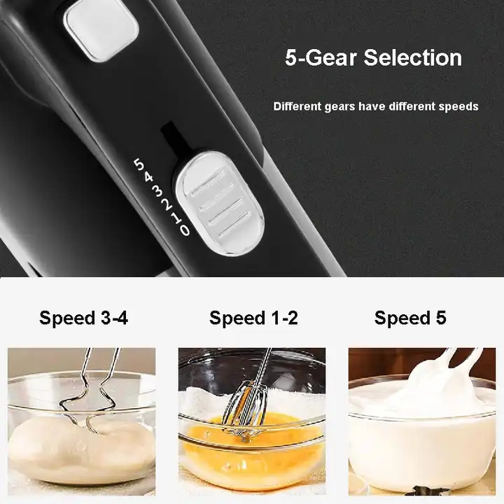 WONDERFUL Hot Sale 800W Big Powerful 5 Speed Hand Mixer Electric Manual Hand Mixer In kitchen