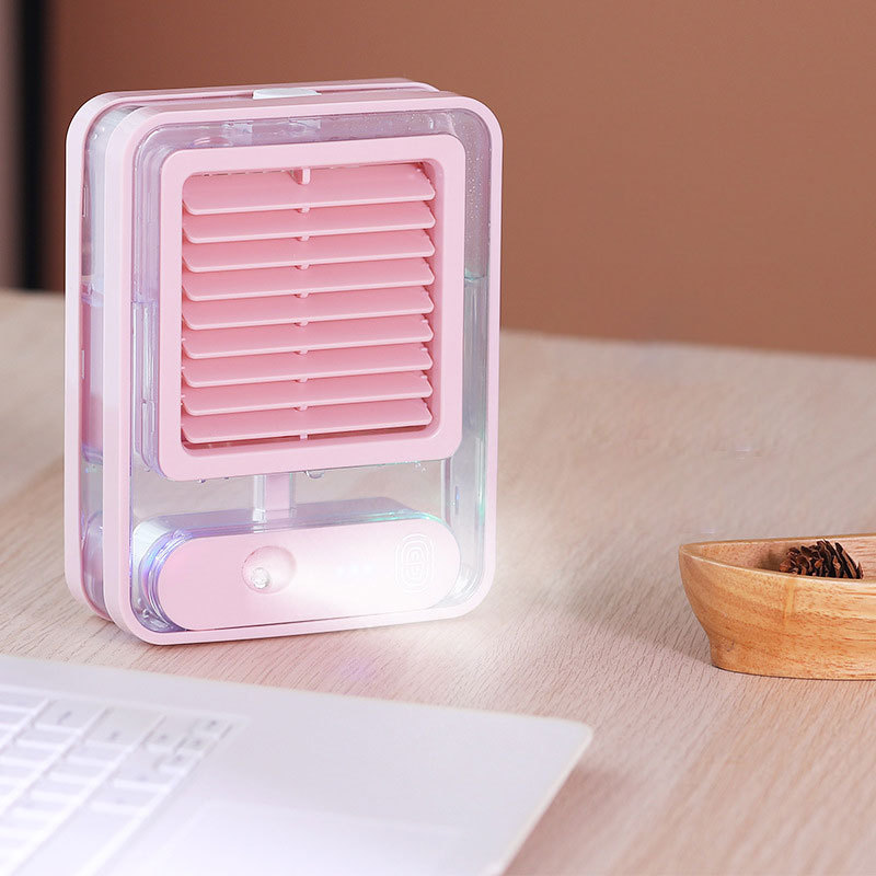 WONDERFUL Outdoor Portable Electric Misting Fans USB Rechargeable Mini Desktop Air Cooling Fan Water Spray Mist Fans