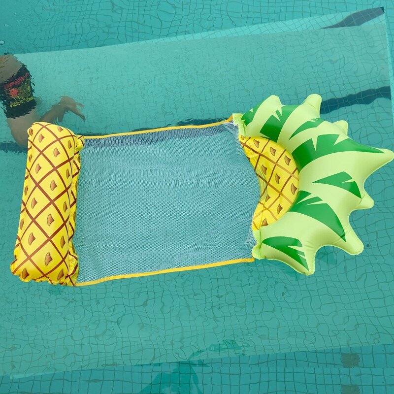 New Design Summer Water Floating Hammock Outdoor Inflatable Pineapple Floating Hammock