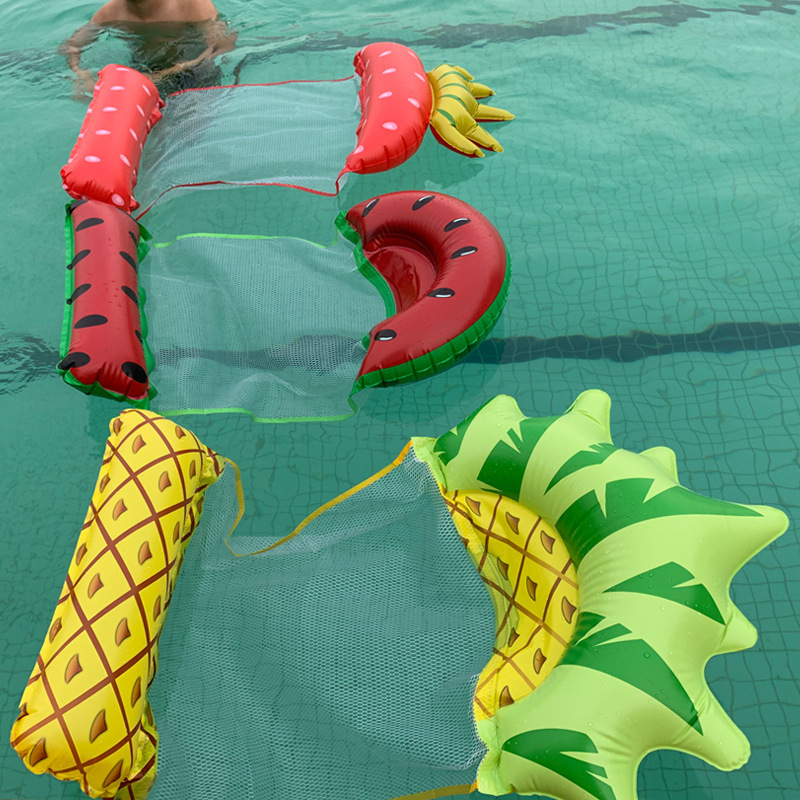 New Design Summer Water Floating Hammock Outdoor Inflatable Pineapple Floating Hammock