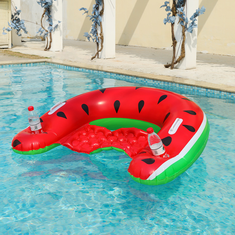 Wholesale Inflatable Pool Float Toys with Cup Holder for Adults Inflatable Swimming Pool Float Lounger