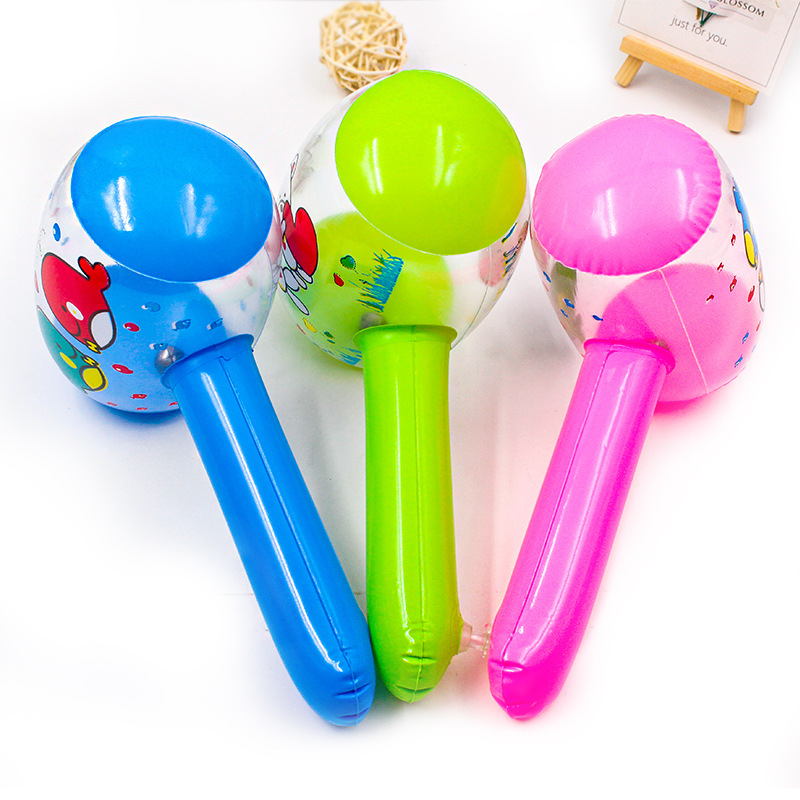 Funny Children Soft Toy Hammer Inflatable Hammer with Bell Toy for Kids with Animal Print Inflatable Toy Hammers