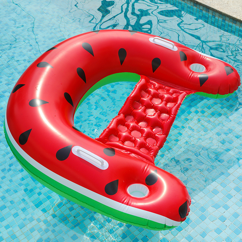 Wholesale Inflatable Pool Float Toys with Cup Holder for Adults Inflatable Swimming Pool Float Lounger