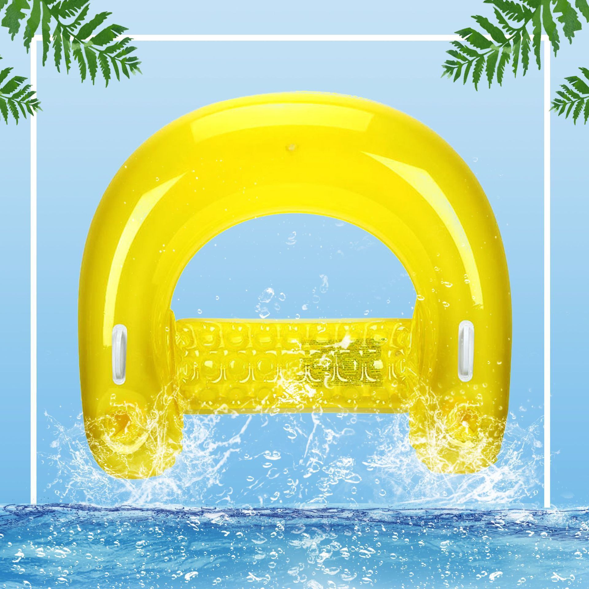 2022 ready to ship inflatable yellow  Water party Chair Portable Lounge inflatable pool float chair for adults