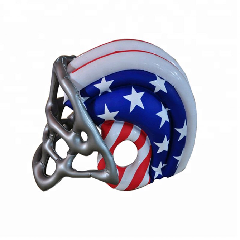 Kids inflatable American football helmet for Child Costume Accessory Multi nation flag design inflatable hat toys