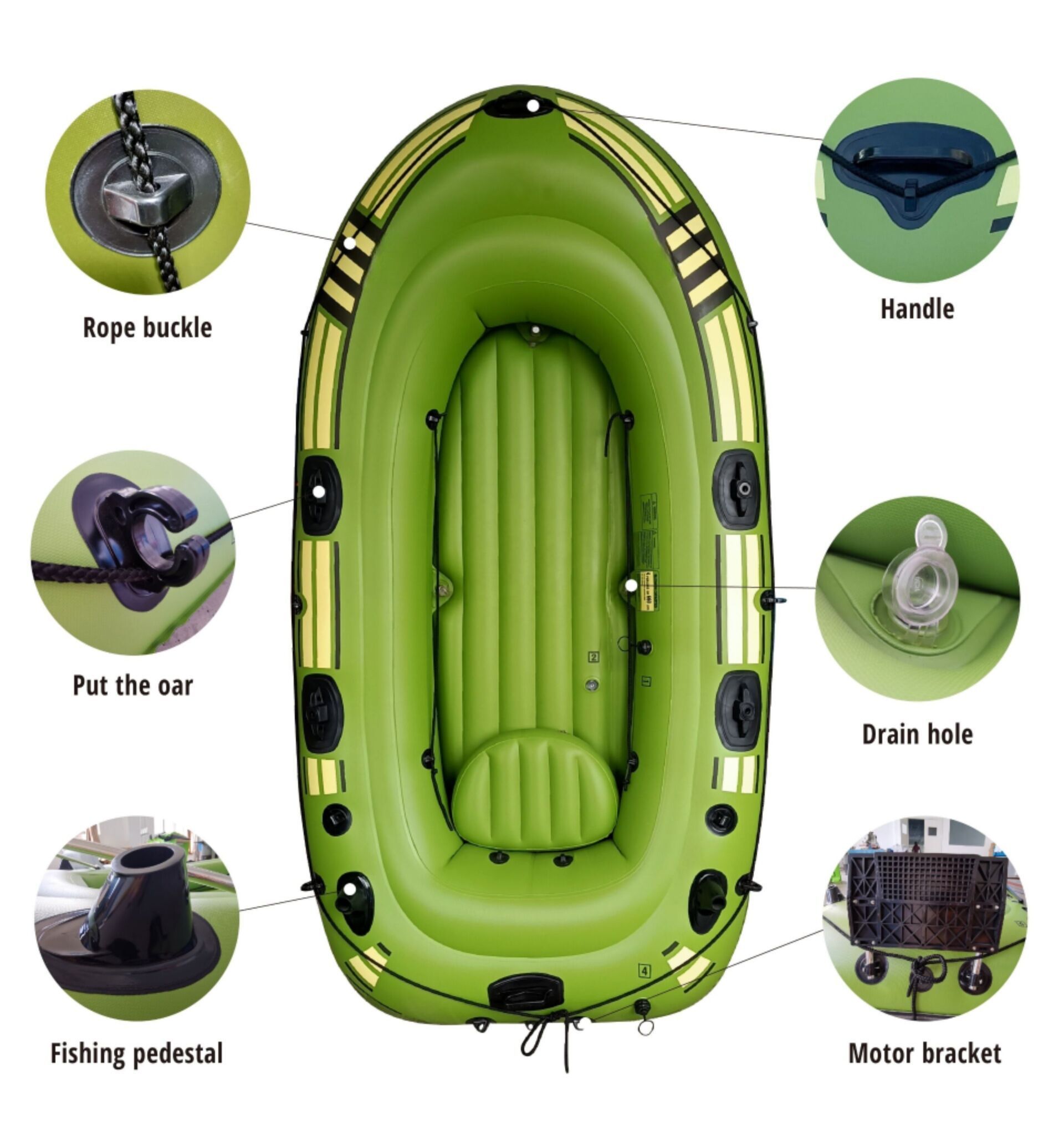 Inflatable Fishing  Kayak With Pedals Inflatable Rowing Rafting Boat Heavy Duty Inflatable Pontoon Boat Kayak 2 person