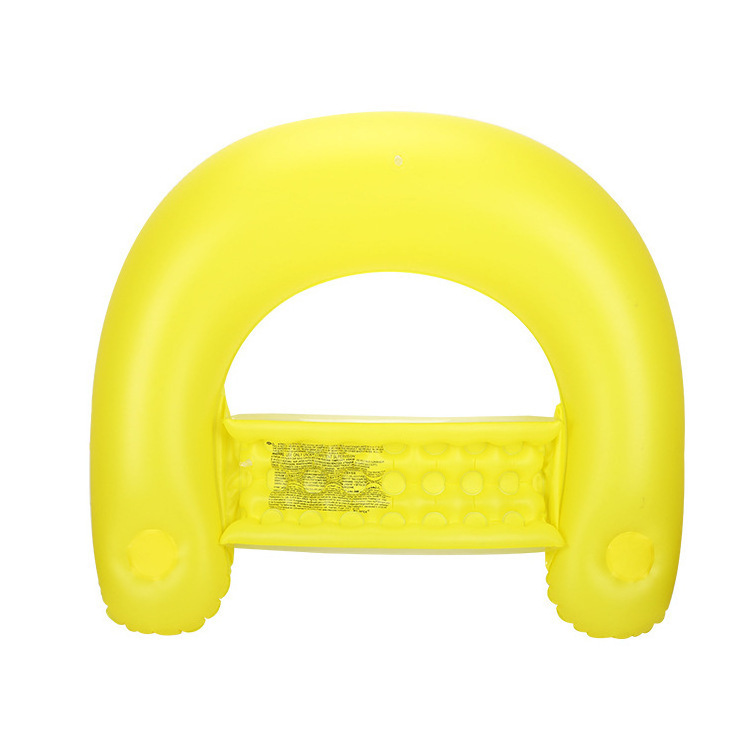 2022 ready to ship inflatable yellow  Water party Chair Portable Lounge inflatable pool float chair for adults