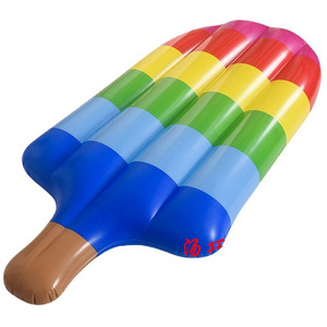 HIgh Quality Inflatable Candy Buoy Inflatable Rainbow Ice-lolly float Island Swimming Water Lounge Pool Float