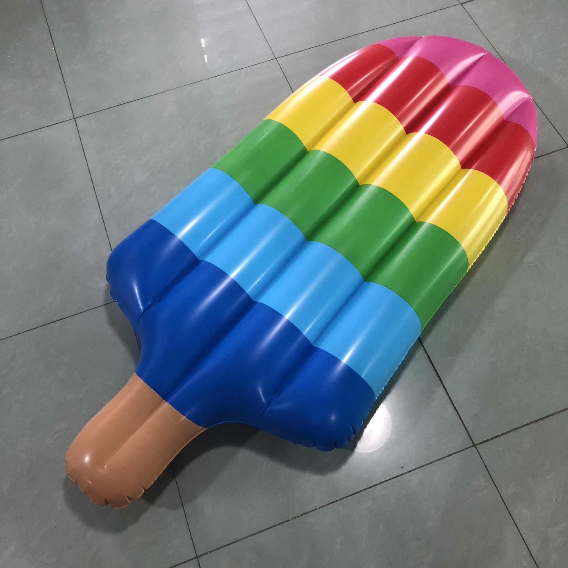 HIgh Quality Inflatable Candy Buoy Inflatable Rainbow Ice-lolly float Island Swimming Water Lounge Pool Float