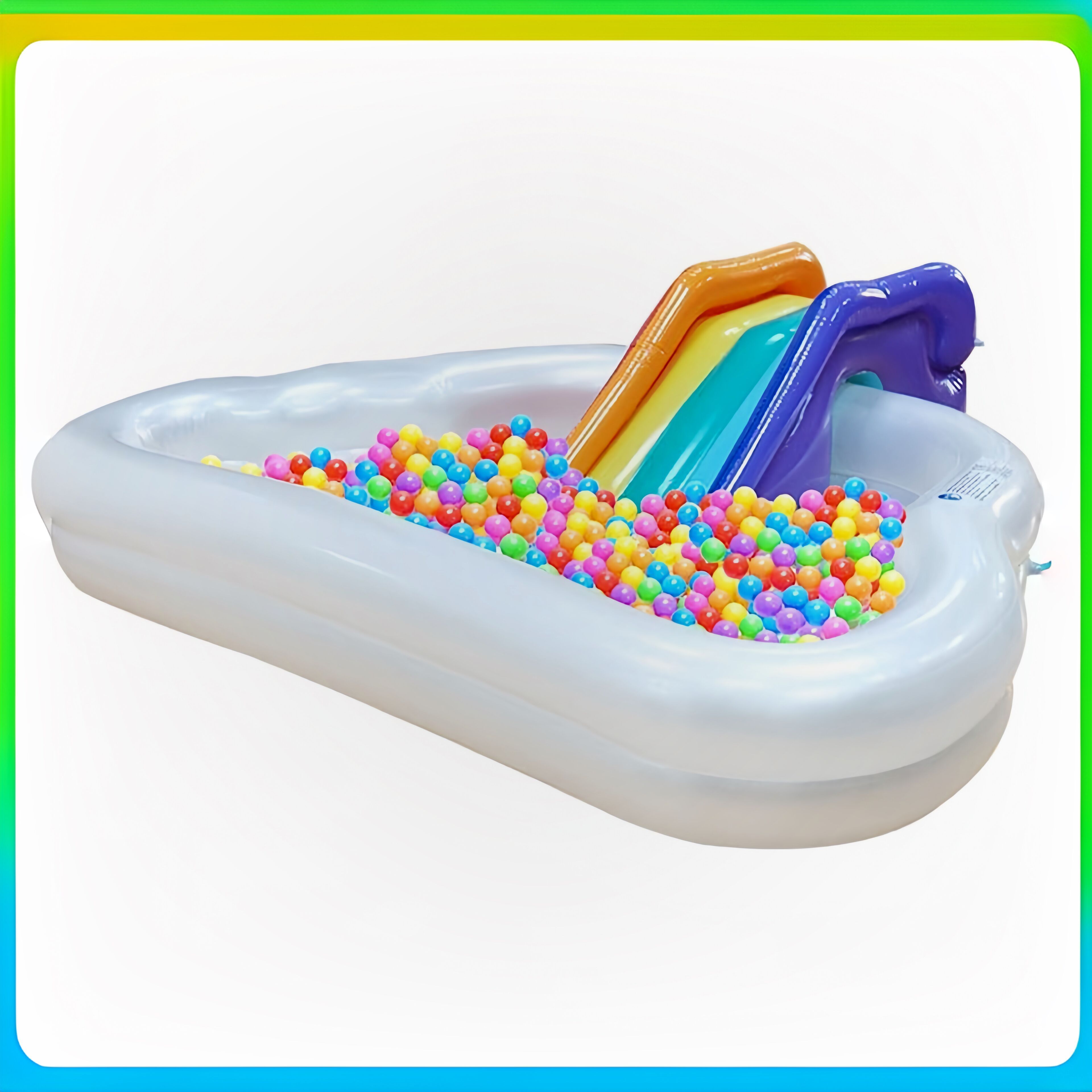 New Design Kid Swimming Pool Inflatable Rainbow Pool Garden Inflatable Kids Slide Pool For Swimming And Floating