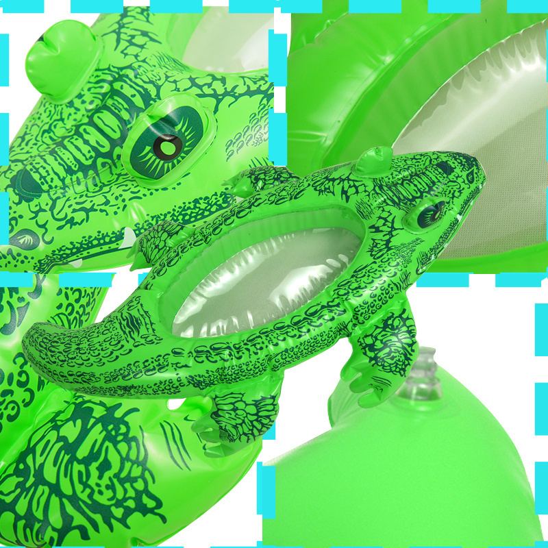 Underwater View Surf Rider Crocodile Inflatable Pool Float Kick Board Bodyboard for Kids Swimming Pool Floating Toys