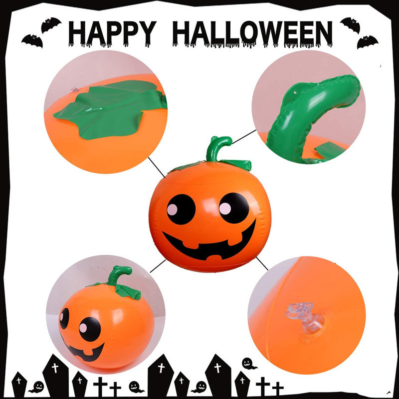 Novelty weird Halloween party decorations outdoor yard garden sense decorations LED inflatable pumpkins