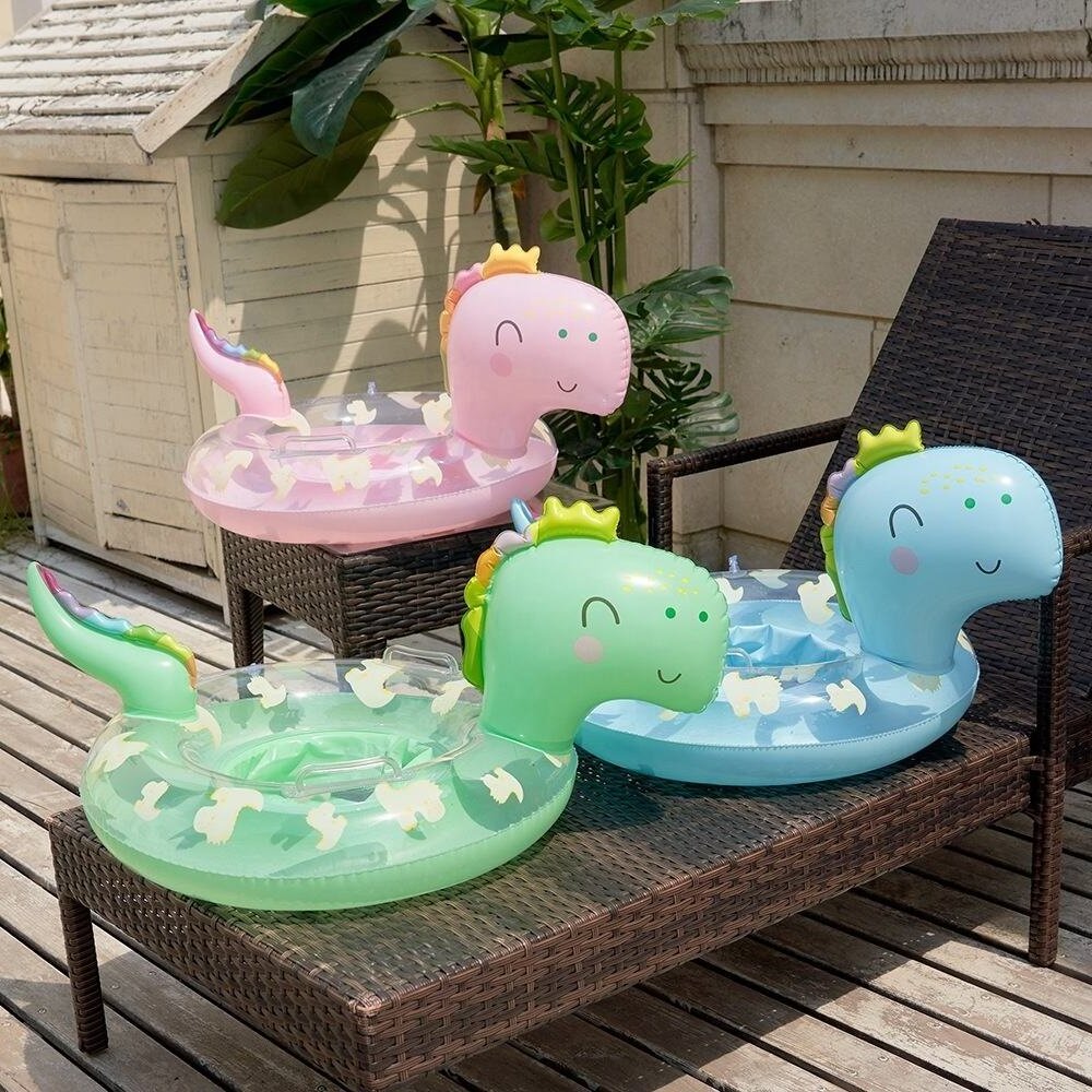 New Design Dinosaur Baby  Inflatable Swim Ring Float Ring With Seat Kids Inflatable Dinosaur Pool Float Ride-on