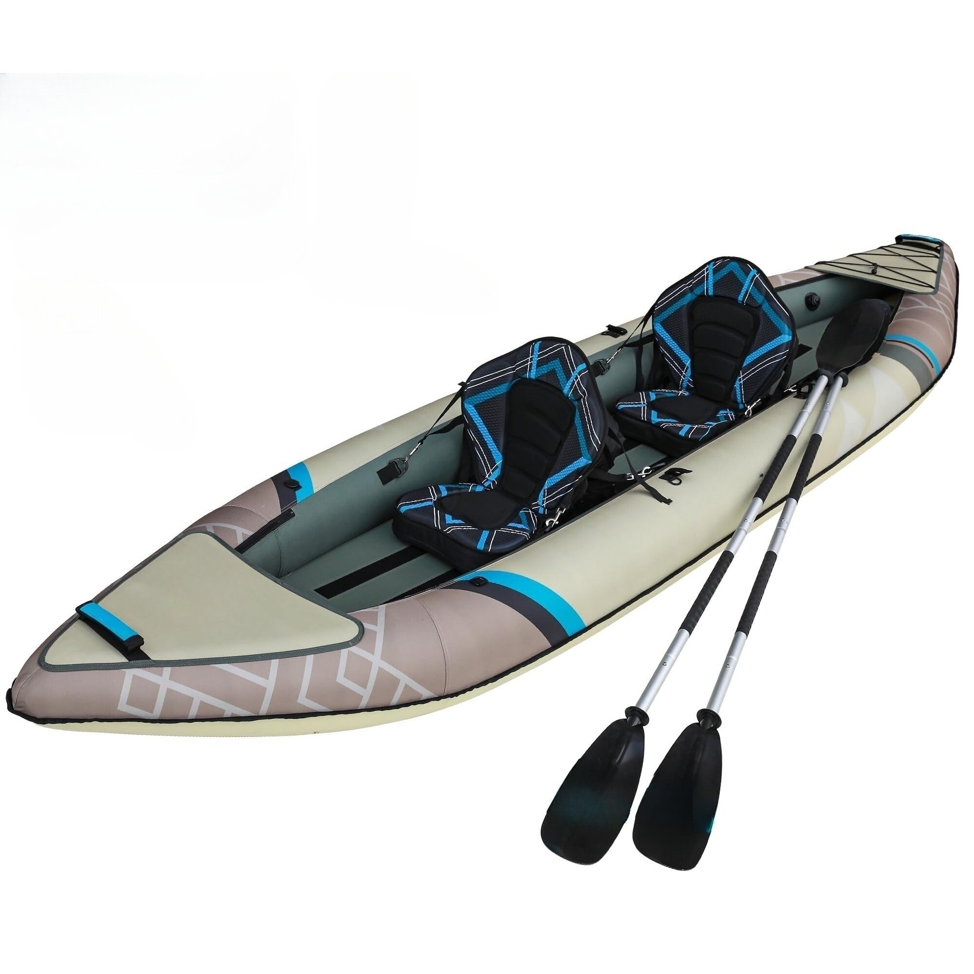 Custom Durable PVC Inflatable Kayak  2 Person Portable Folding Fishing Boat Outdoor Kayaks Sport Fishing Canoe Big Kayak