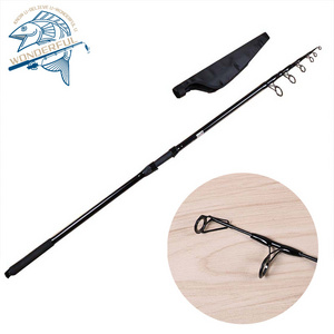 Good Quality 3.6m 3.9m Black Hard Super Guide Ring Surf Distance Throwing Carbon Telescopic Crap Rod