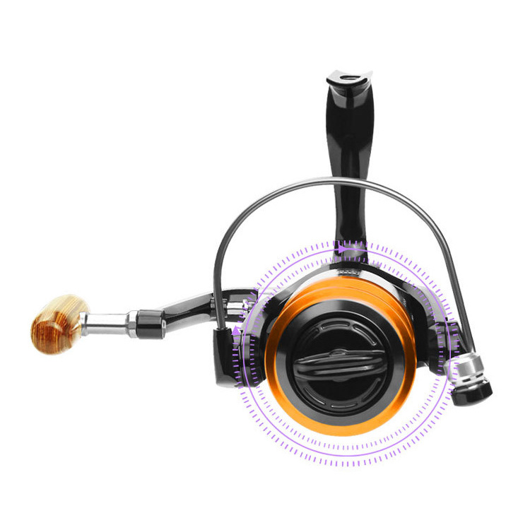 4.7:1 13+1bb Orange Black All Metal CNC Alloy Big Game Saltwater Max Drag 8kg Spinning Fishing Reel