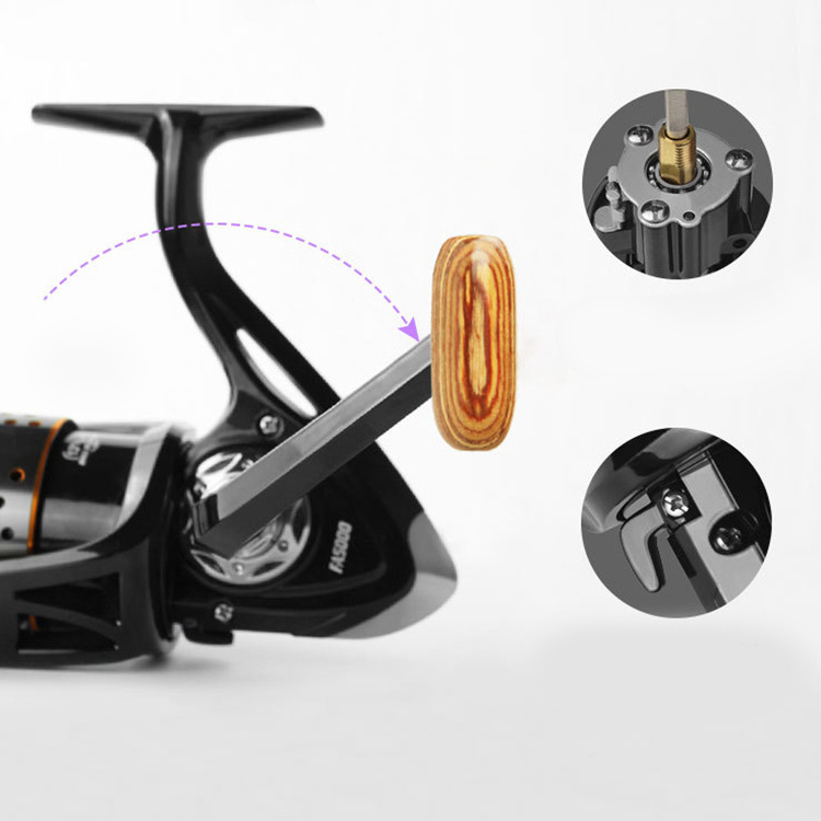 4.7:1 13+1bb Orange Black All Metal CNC Alloy Big Game Saltwater Max Drag 8kg Spinning Fishing Reel