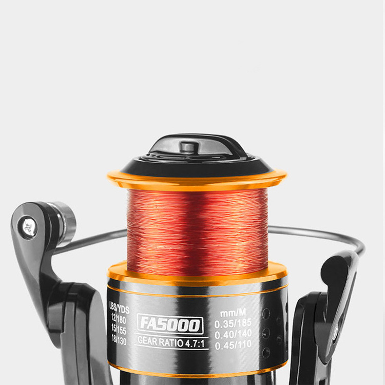 4.7:1 13+1bb Orange Black All Metal CNC Alloy Big Game Saltwater Max Drag 8kg Spinning Fishing Reel