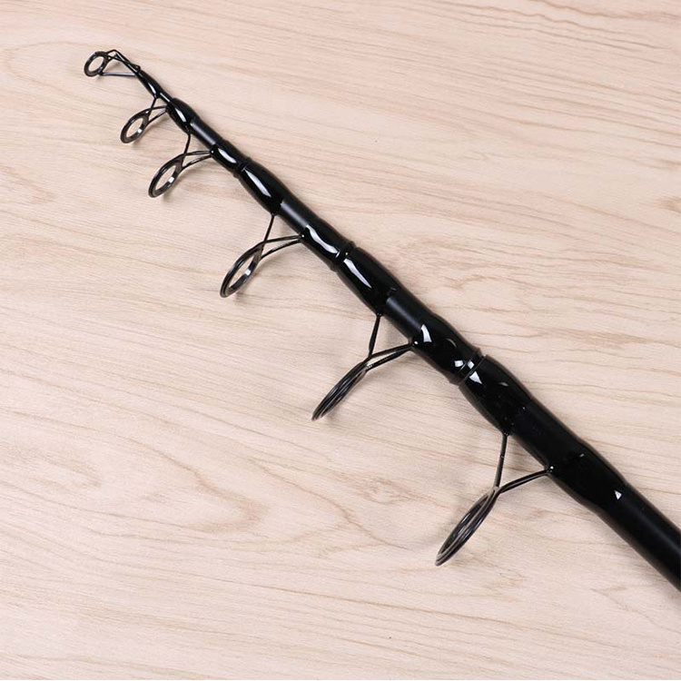 Good Quality 3.6m 3.9m Black Hard Super Guide Ring Surf Distance Throwing Carbon Telescopic Crap Rod