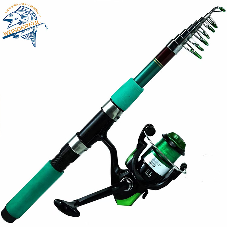 2023 New style  Full Set Portable Travel Kit Spinning Reel Freshman Travel Fishing Rod And Reel Combo Set With Case