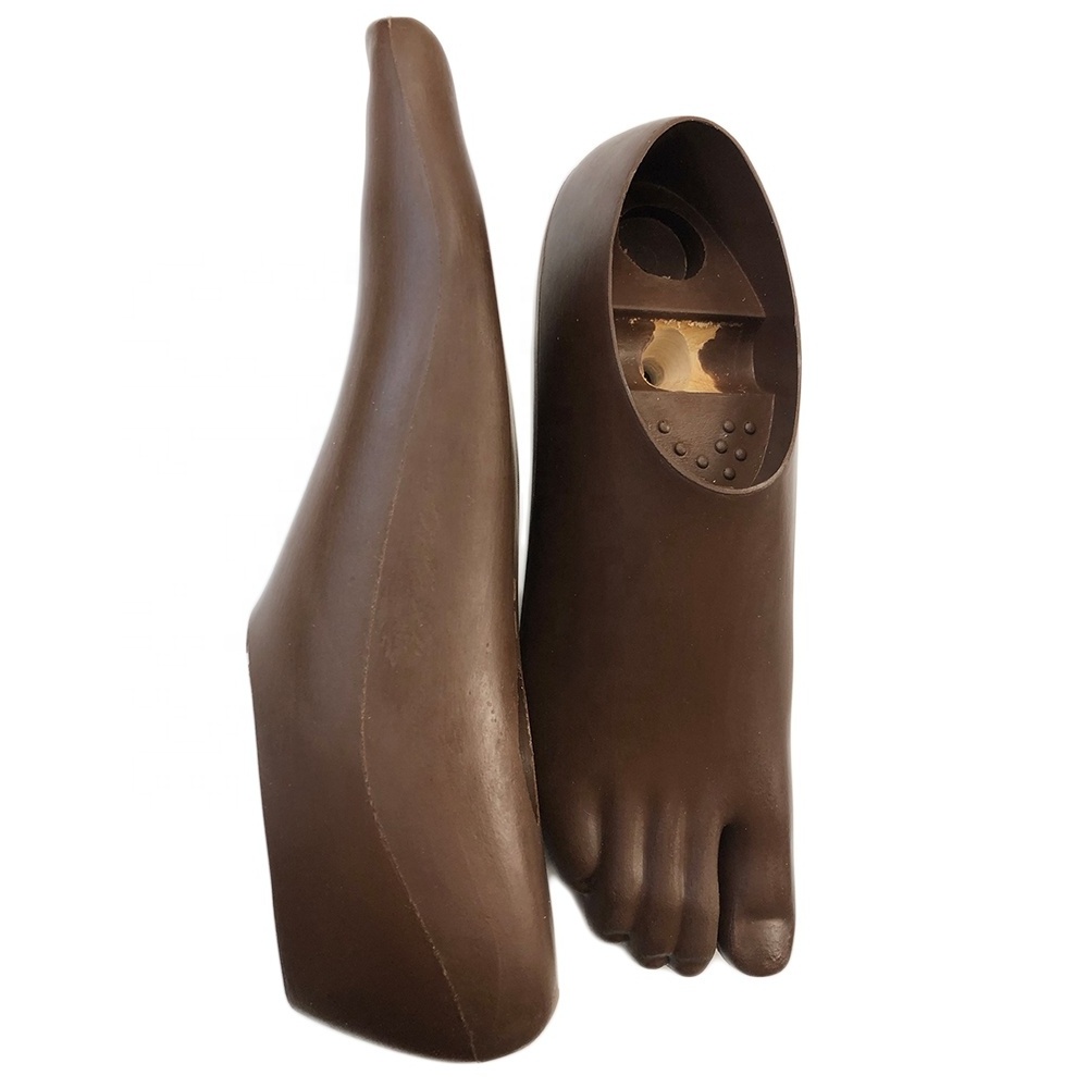 Prosthetic Manufacturer Brown Polyurethane Double Axis Foot with Toes prosthetic foot