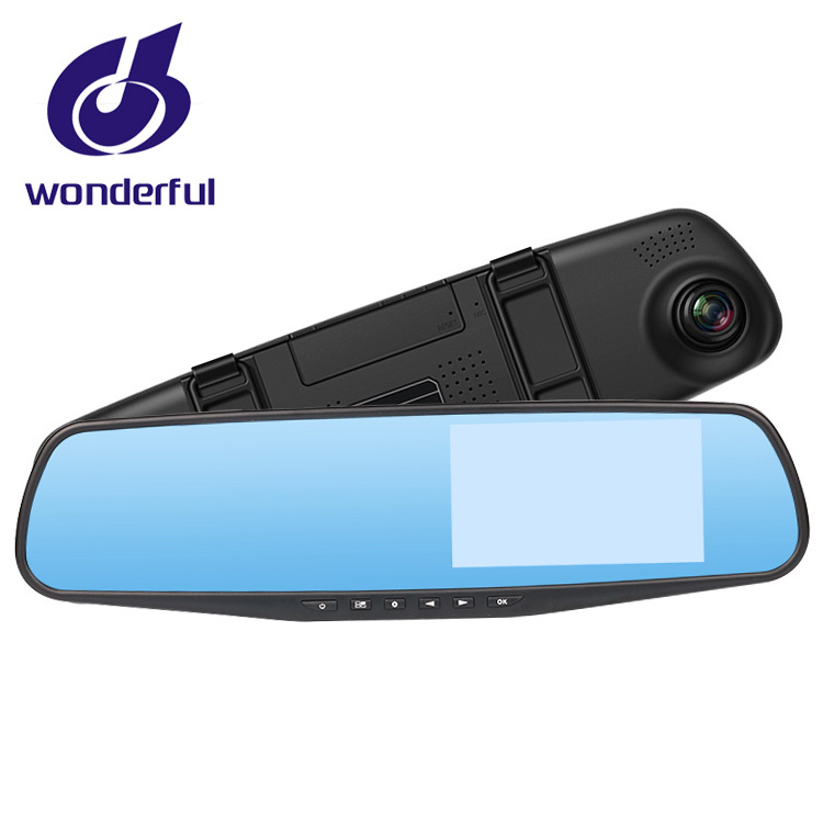 Dash cam 1080p 4.3 inch G sensor mirror dash cam with parking monitor car dvr dash cam