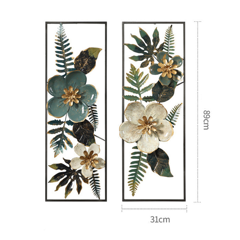 Creative Modern 3D Wall Art Decor Metal Flower Leave Design Craft Decoration For Wall