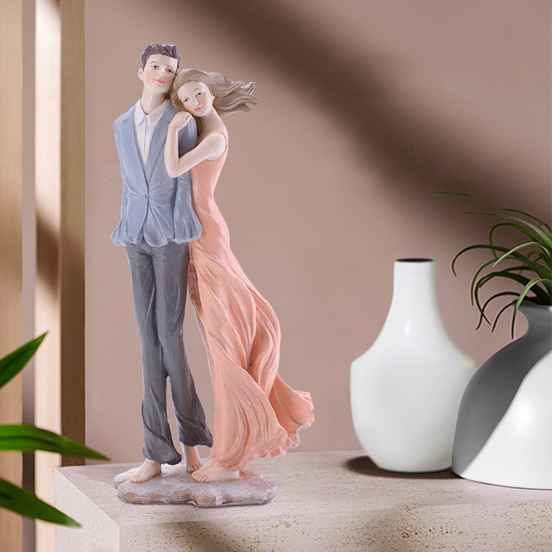 Romantic Couple Resin Crafts Hand-made Gifts For Home Wedding Desktop Decoration Ornaments