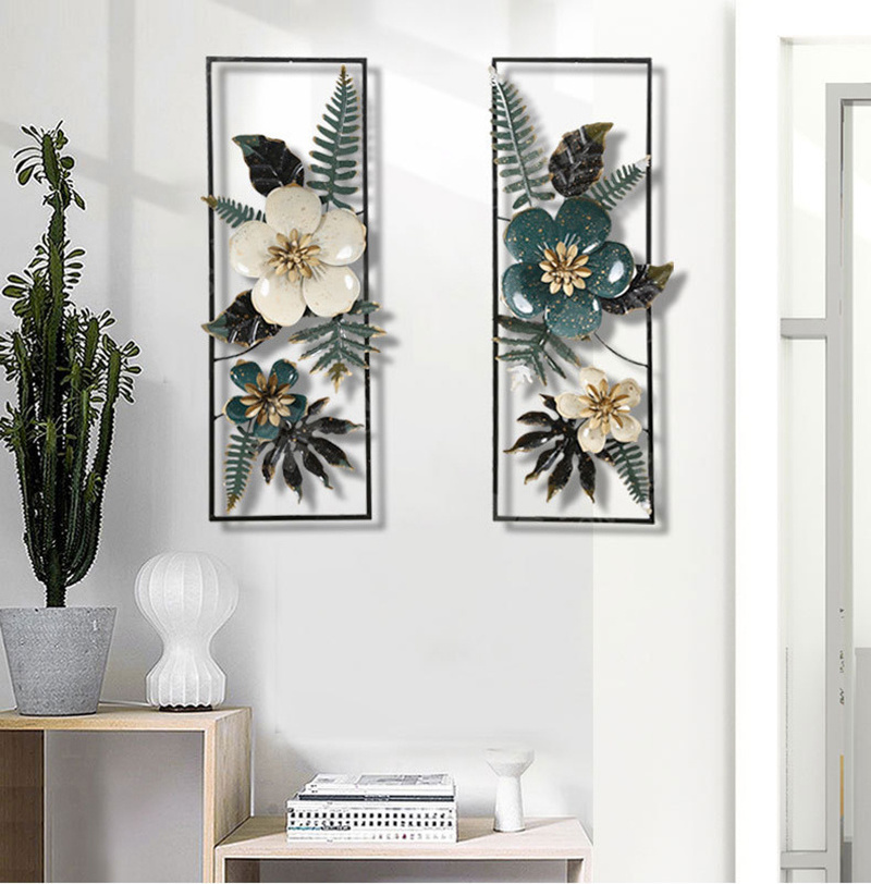 Creative Modern 3D Wall Art Decor Metal Flower Leave Design Craft Decoration For Wall