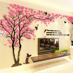 Large Wall Stickers Trees Leaf 3D DIY Creative Wall Family Tree Sticker For Living Room Decoration