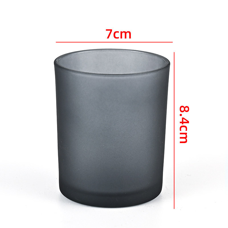 Wholesale Customized Iridescent Luxury Frosted Empty Glass Candle Jars For Candle Making With Lids