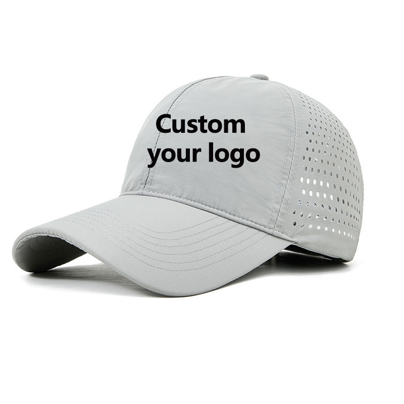 Quick Drying Mesh Baseball Cap Lightweight Curved Brim Outdoor Sunshade Sports Golf Hats