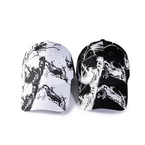 Version Leisure Graffiti Printing Cotton Baseball Cap Men and Women Sun Proof Snapback Cap Dad Hats Gorras