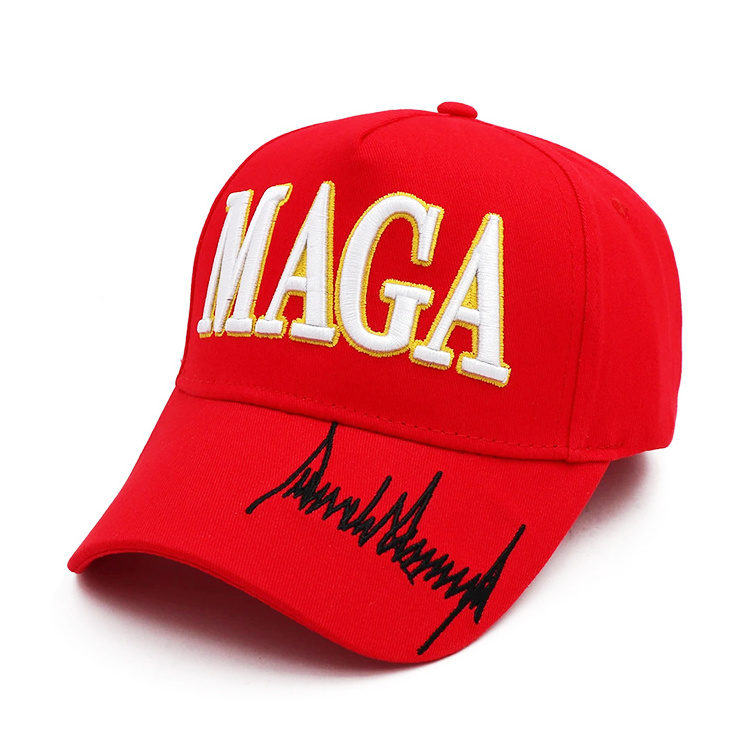 Trum p 2024 Hats MAGA Embroidered Baseball Caps Adjustable Red Election Caps For Men Women