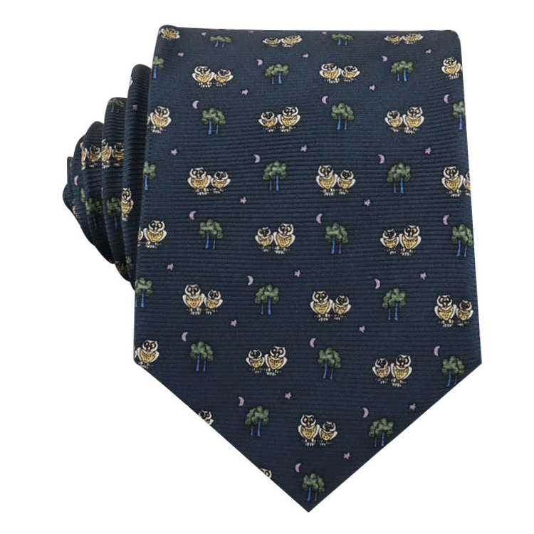 Custom Animal Print High Fashion Luxury Brand Design Jacquard Neckties Silk Ties For Men