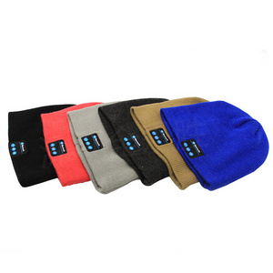 Soft Warm Beanie Wireless Bluetooth Smart Cap Headset Headphone Speaker Mic Bluetooth Hat Men Sports Hat