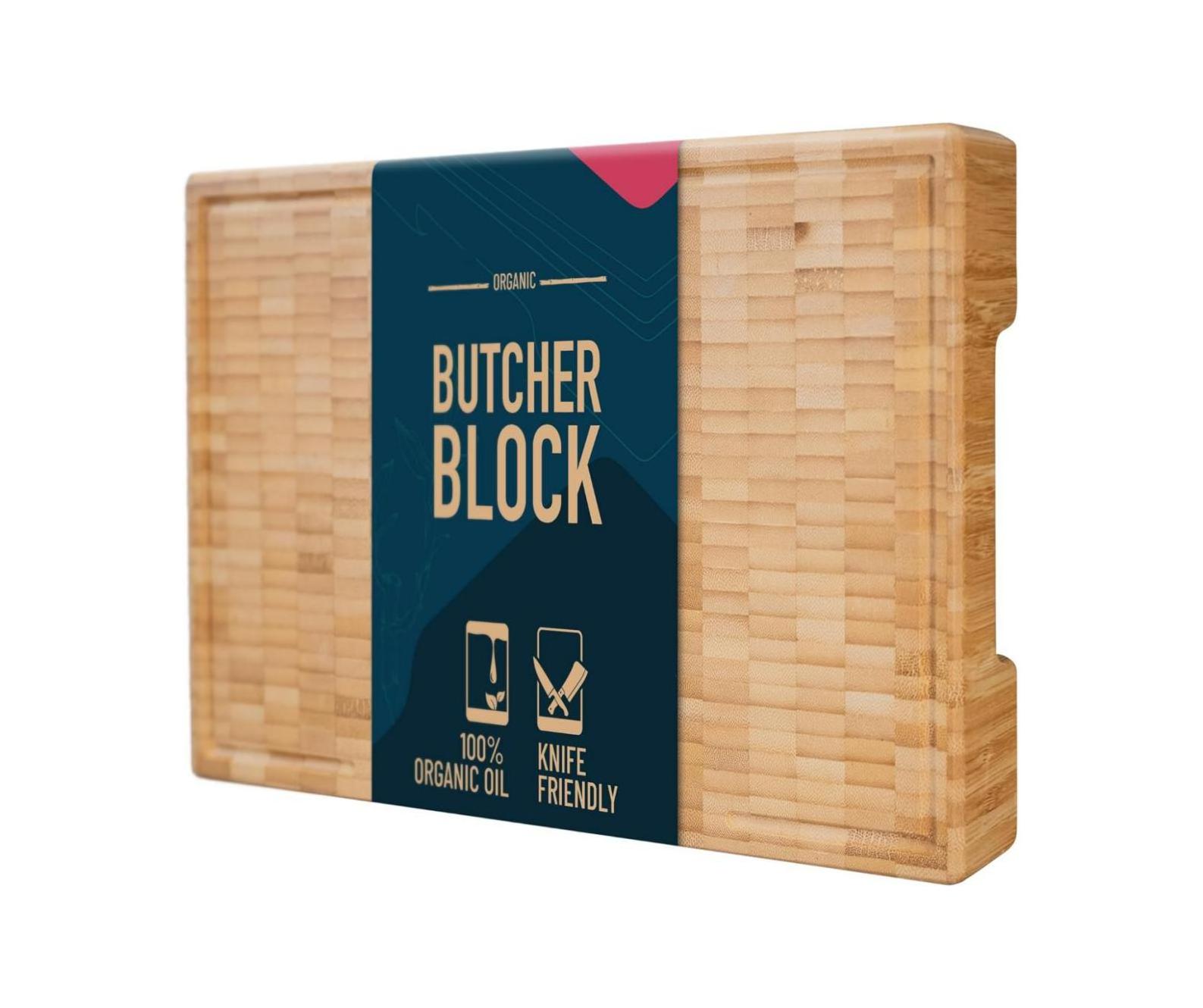 Kitchen Premium Bamboo Cutting Board Heavy Duty End Grain Chopping Boards Professional Butcher Bamboo Block for Meat