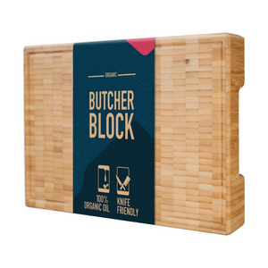 Kitchen Premium Bamboo Cutting Board Heavy Duty End Grain Chopping Boards Professional Butcher Bamboo Block for Meat