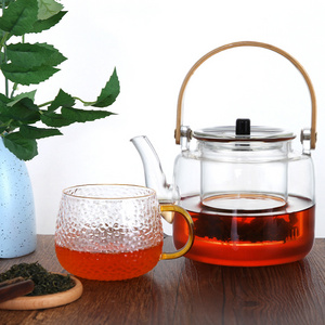 40oz Tea Kettle and tea pot Maker Glass Teapot with Removable Loose Tea Infuser Stove Safe Glass teapot