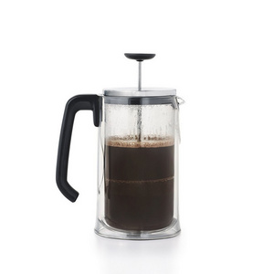 High Quality 32Oz Heat-Resistent Hand Made Borosilicate Coffee French Press, Double Wall Glass French Coffee Press