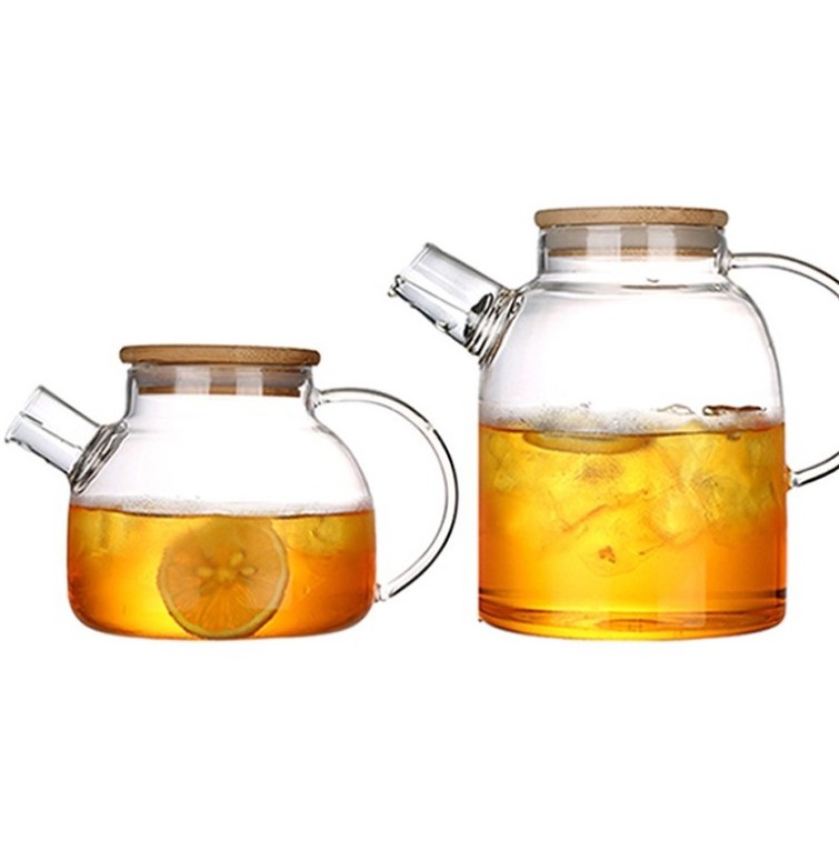 Customized borosilicate glass tea pot Glass teapot with infuser glass teaware tea pot infuser