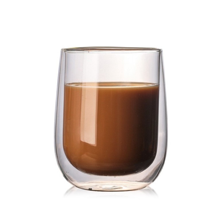 Top Seller 250ml 350ml Clear Drinkware Glassware Dinking Glasses Espresso Tumbler Iced Coffee Cups Tea Mug Double Wall Glass Cup