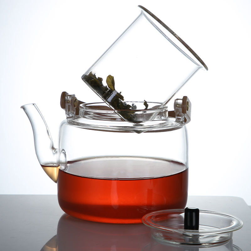 40oz Tea Kettle and tea pot Maker Glass Teapot with Removable Loose Tea Infuser Stove Safe Glass teapot