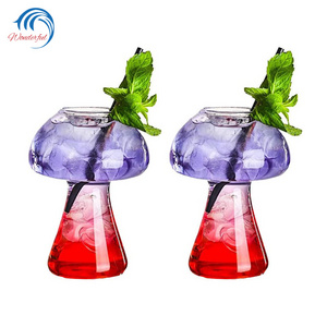 Top seller unique vintage glassware drink cup beer wine cups bar glass drinking glasses mushroom cocktail glasses for party