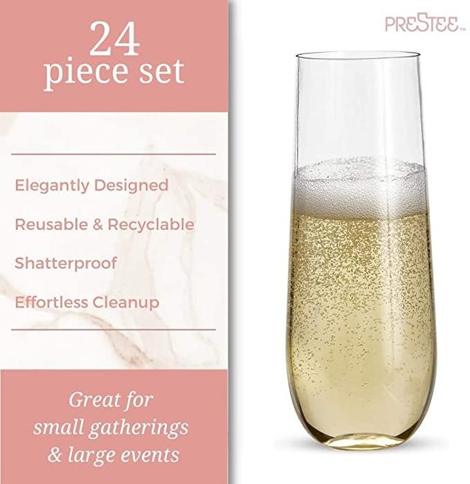 wholesale Modern Plastic Champagne cup for drinking classic party and family meeting Party Wedding Toasting Drinking Wine