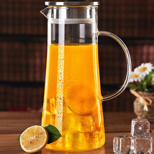 50 Oz Large Capacity  Glass Water Coffee Filter Milk Tea Pitcher Decanter Set glass pitcher set