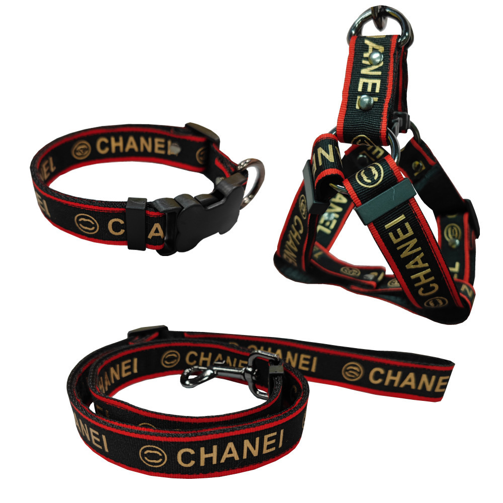 Pet Accessories Fashion Luxury Adjustable Dog Collar Leash Harness Set Pet Harnesses for Small  Medium and Large Dogs