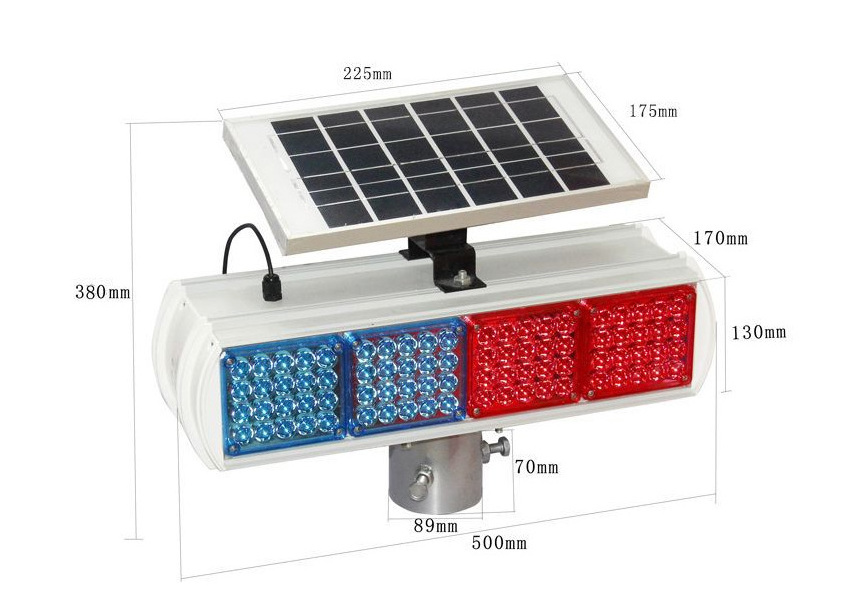 Wholesale Price High Quality Aluminum Alloy Suitable For Construction Site Field Traffic Solar Flashing Light Solar Strobe Light